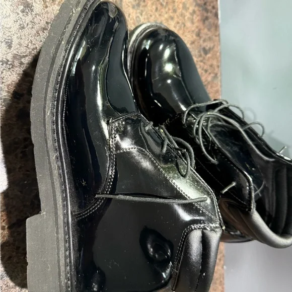 Rocky Chukka Men's Glossy Black Lace-Up Boots - Picture 2 of 4